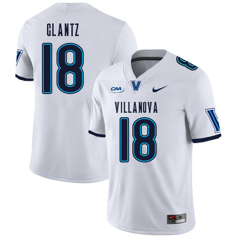 Men #18 Julian Glantz Villanova Wildcats College Football Jerseys Stitched Sale-White